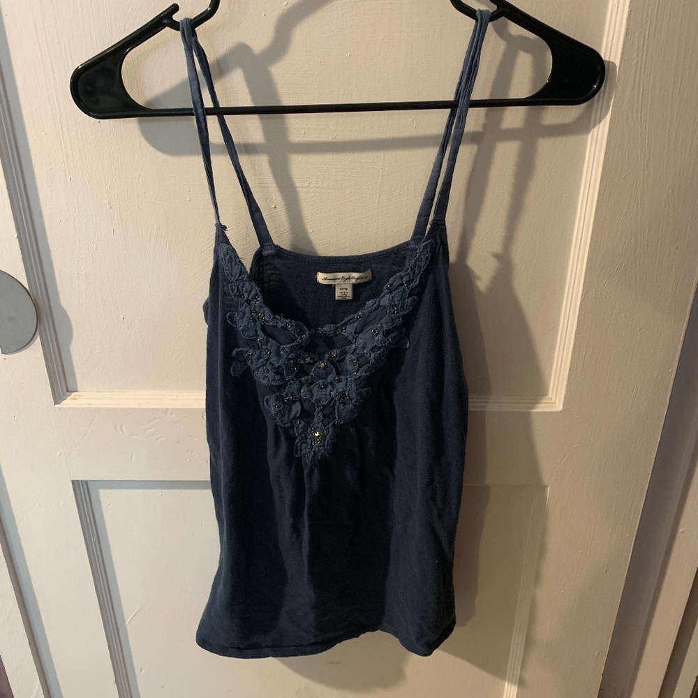 Navy Blue Spaghetti Strap Top